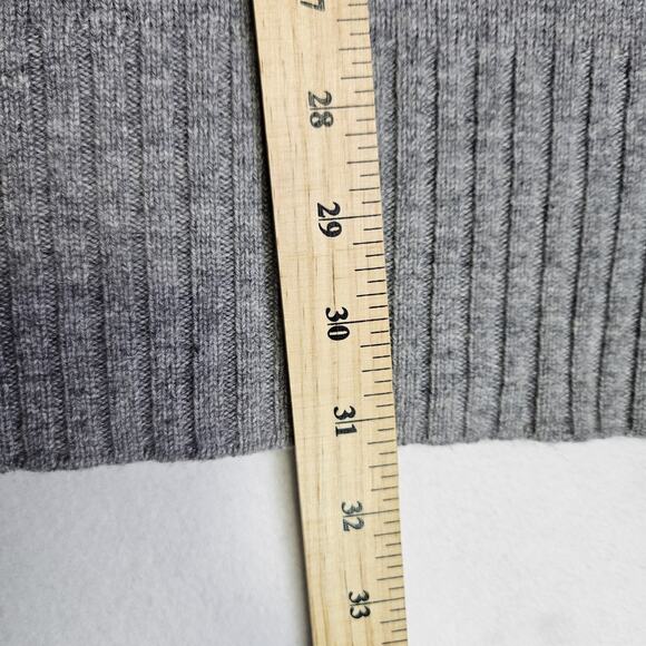 Athleta Cashmere Wool Sweater Womens M V-Neck Tunic Gray 500937 Quiet Luxury NEW - Picture 14 of 15